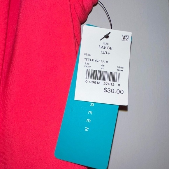 NWT Women's High Neck Keyhole Tankini Top | Aqua Green | Large - Picture 7 of 7